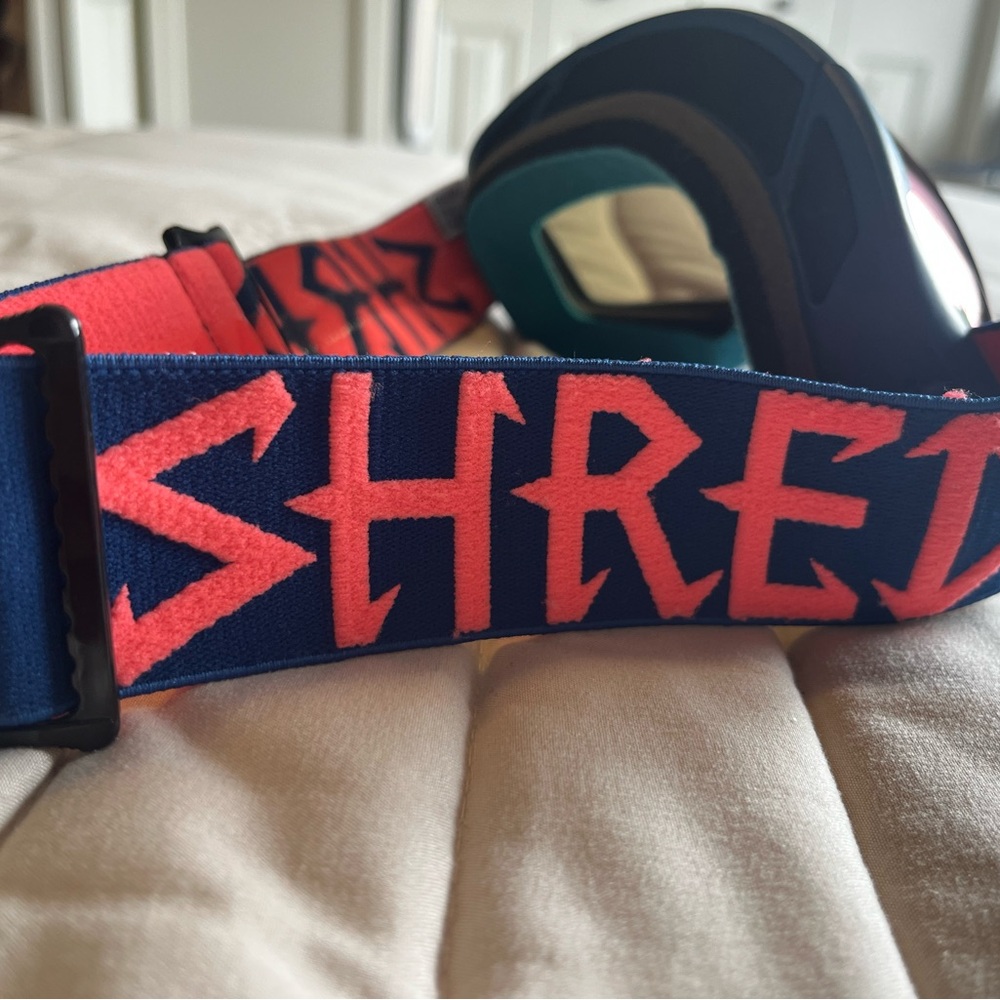 Shred Blue and Red Ski Goggles